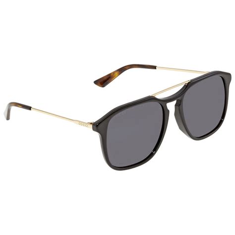 Gucci Grey Smoke Square Men's Sunglasses GG0321S 001 55